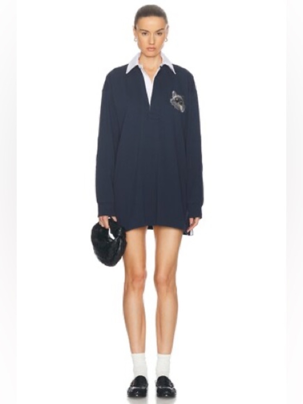 Stella McCartney Cat Oversized Rugby Polo Shirt Dress - Picture 7 of 12